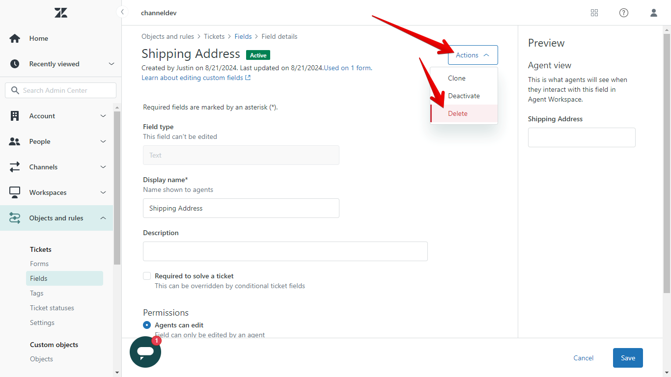 Finding the Edit button for an unwanted field