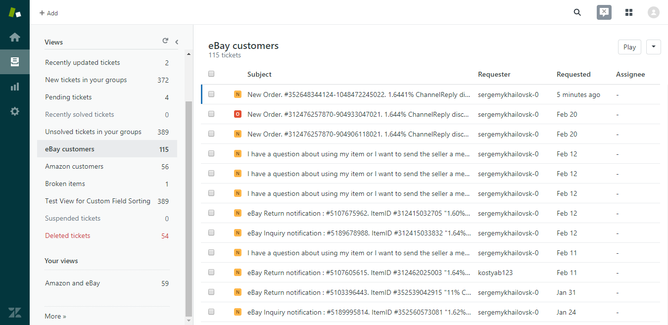 Zendesk Ticket Organization
