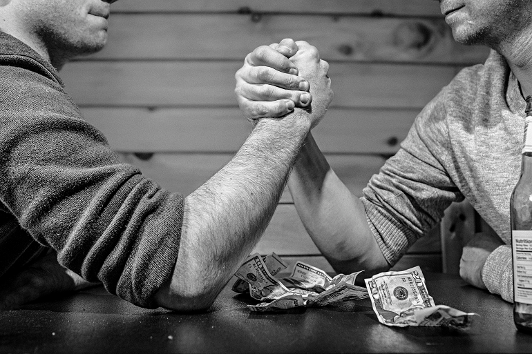 Men Arm Wrestling