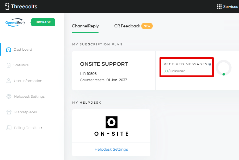 Unlimited ChannelReply Plan for Onsite Support
