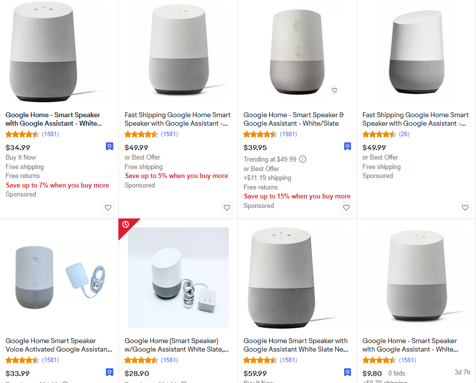 eBay Ranking Moderately Priced Listings Highly