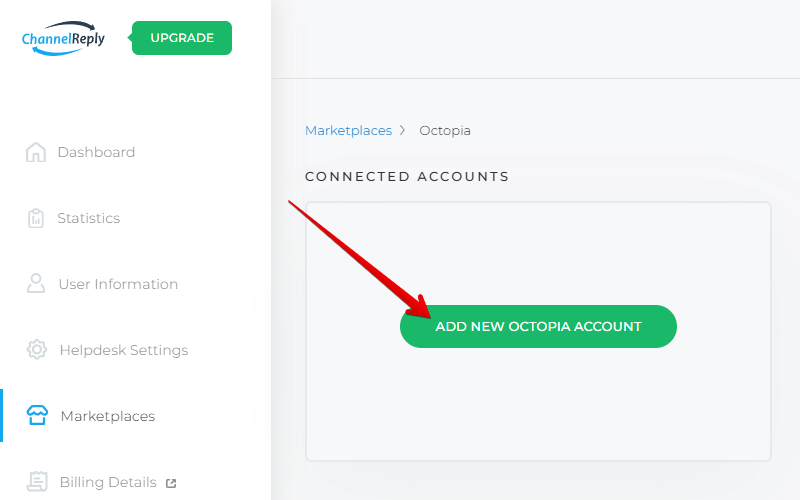 Add New Octopia Account button