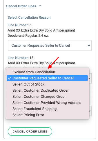 Walmart Cancellation Options in Zendesk