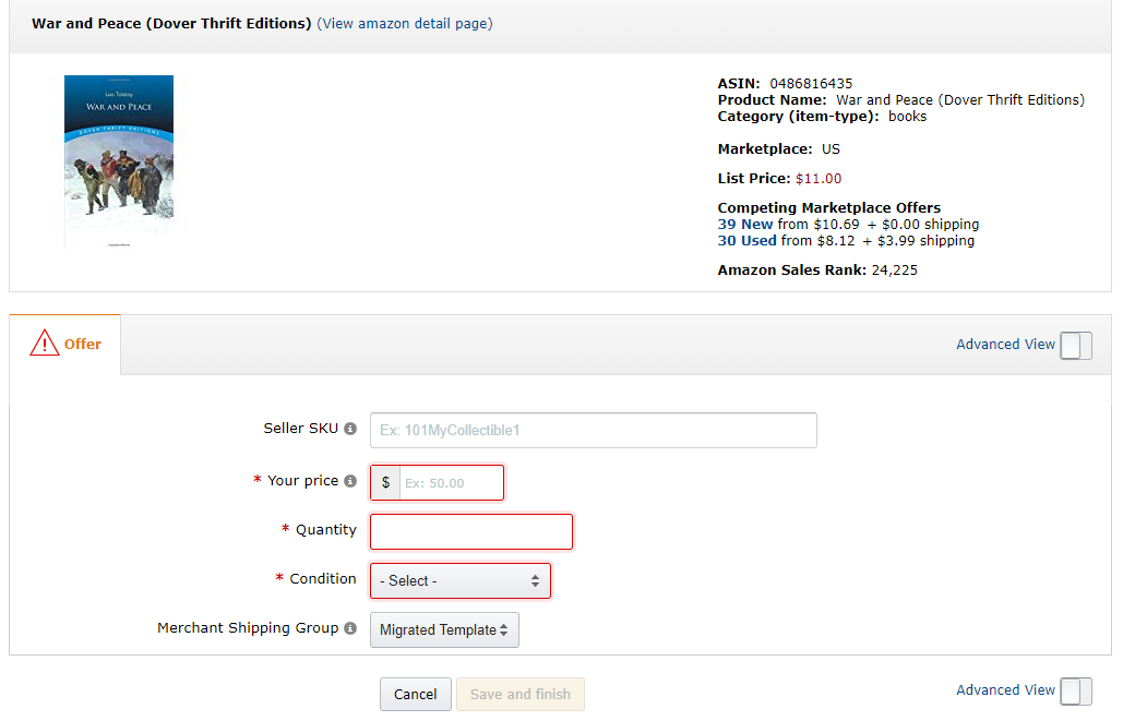 Amazon Book Offer Page