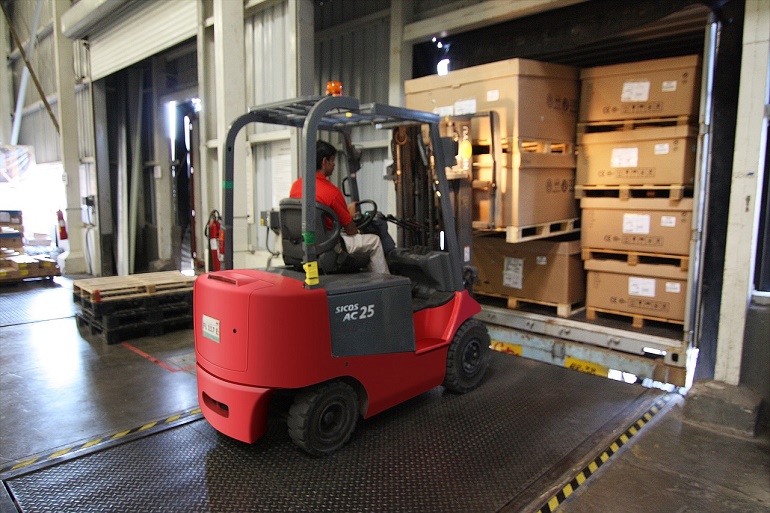 Warehouse Worker with Forklift