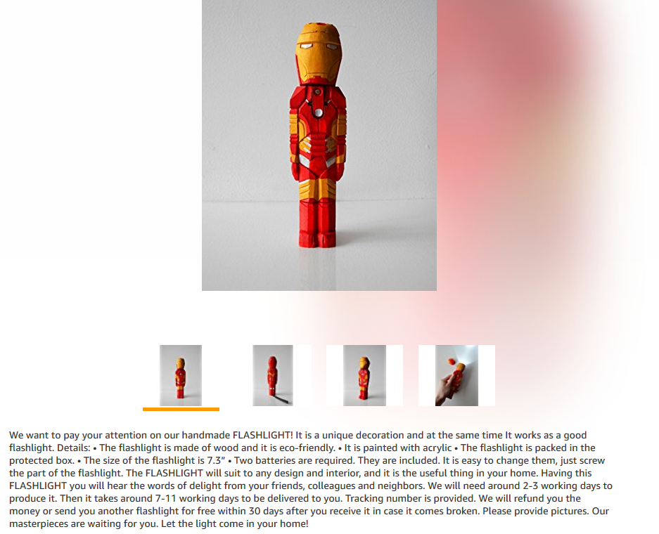 Amazon Description with Giant Block of Text