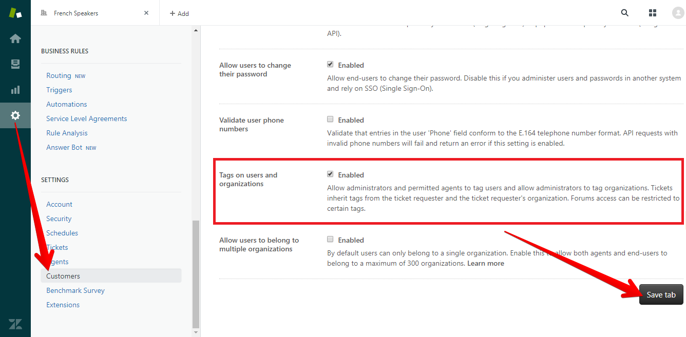 How to Enable Tagging of Users and Organizations in Zendesk