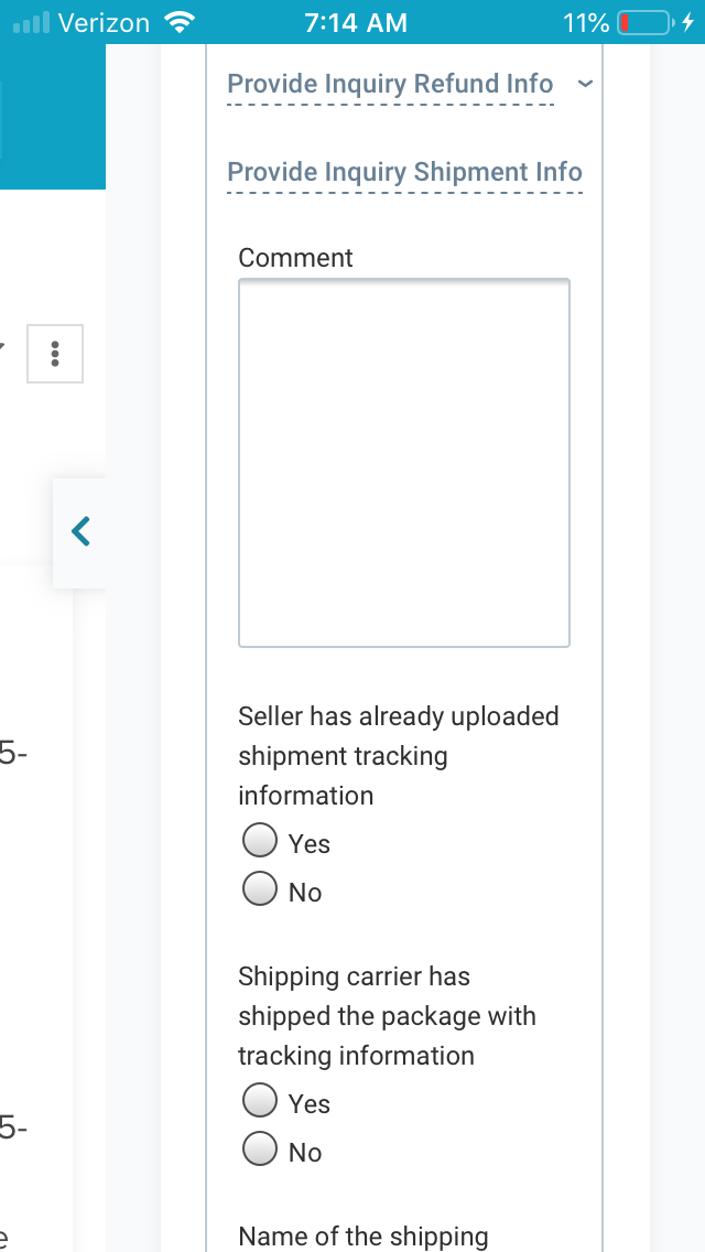 Managing an eBay Resolution Center Inquiry on the Re:amaze iOS App