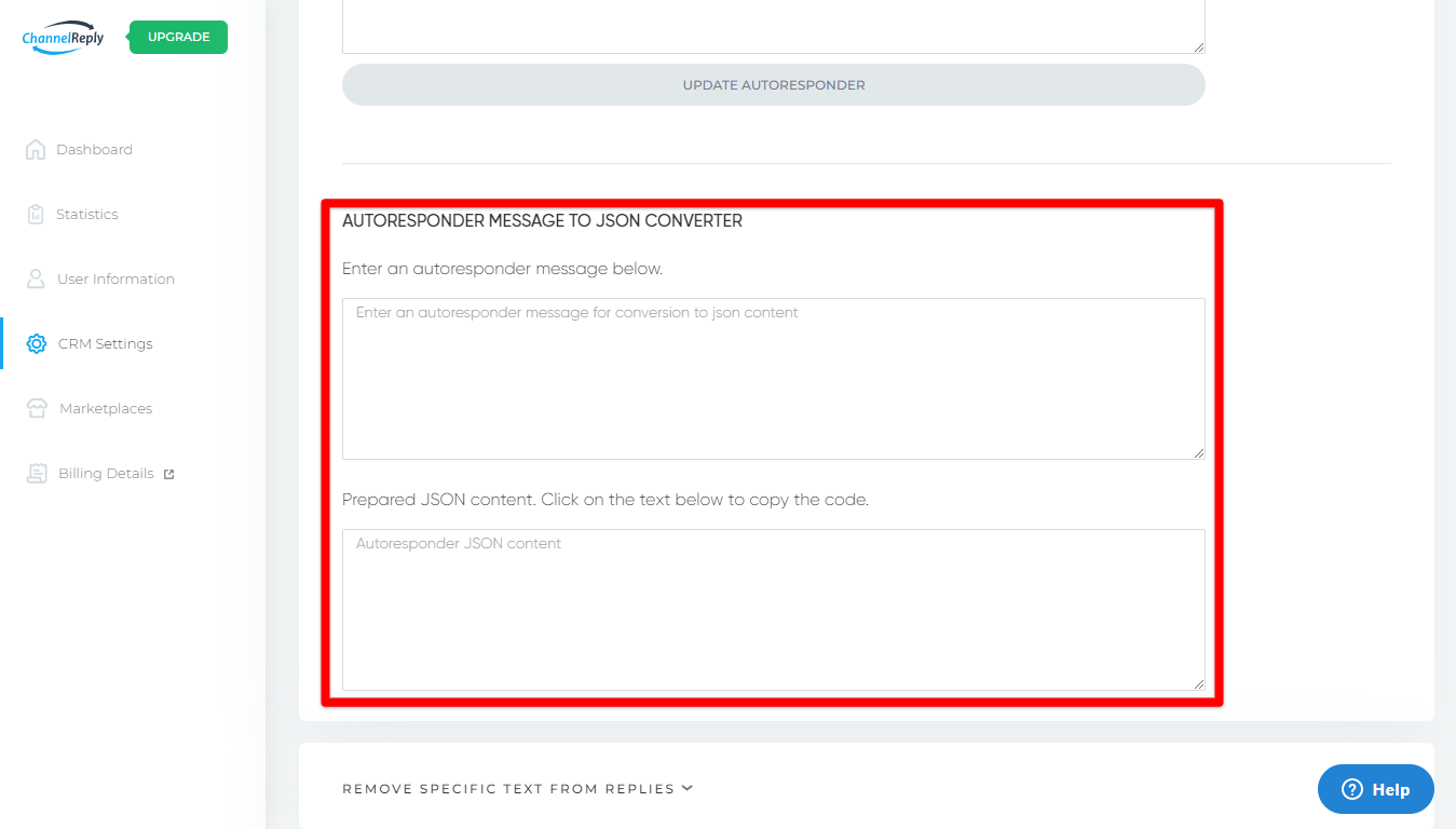 ChannelReply's autoresponder-message-to-JSON converter