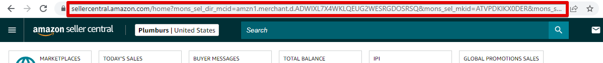 Extended Seller Central URL with MCID