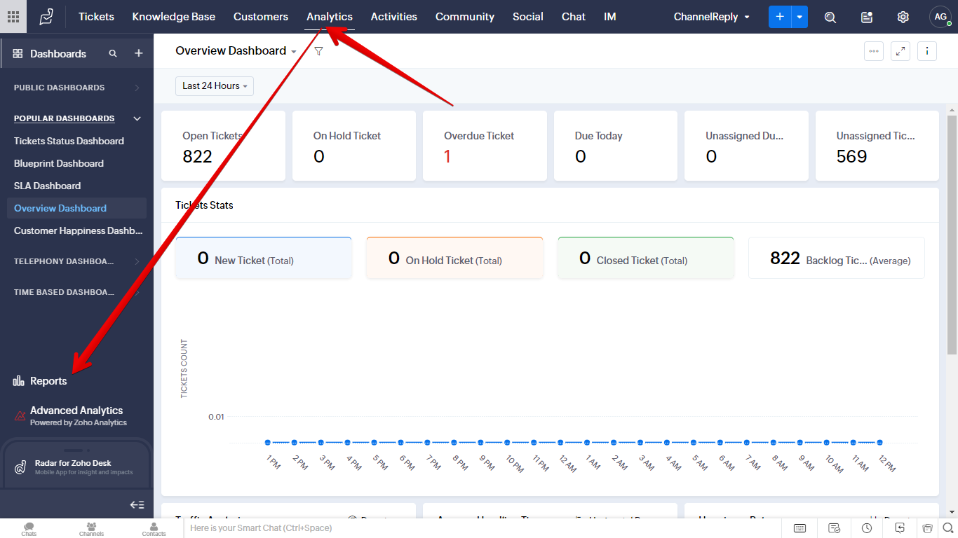 How to create a report in Zoho Desk