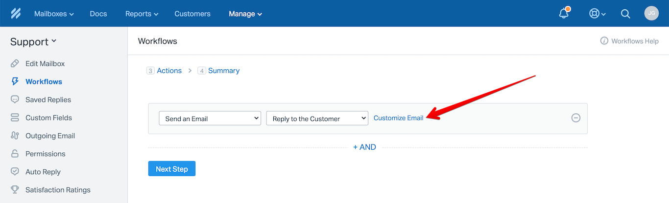 Customize Email Button