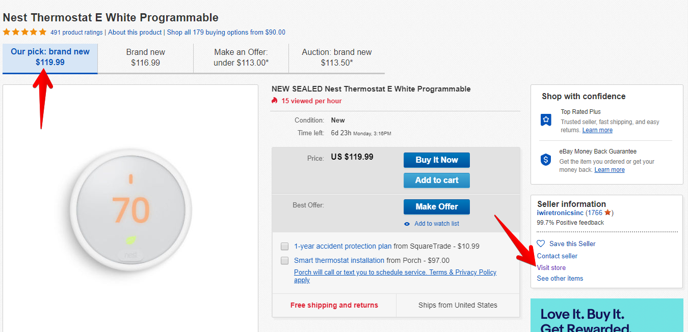 Our Pick on eBay