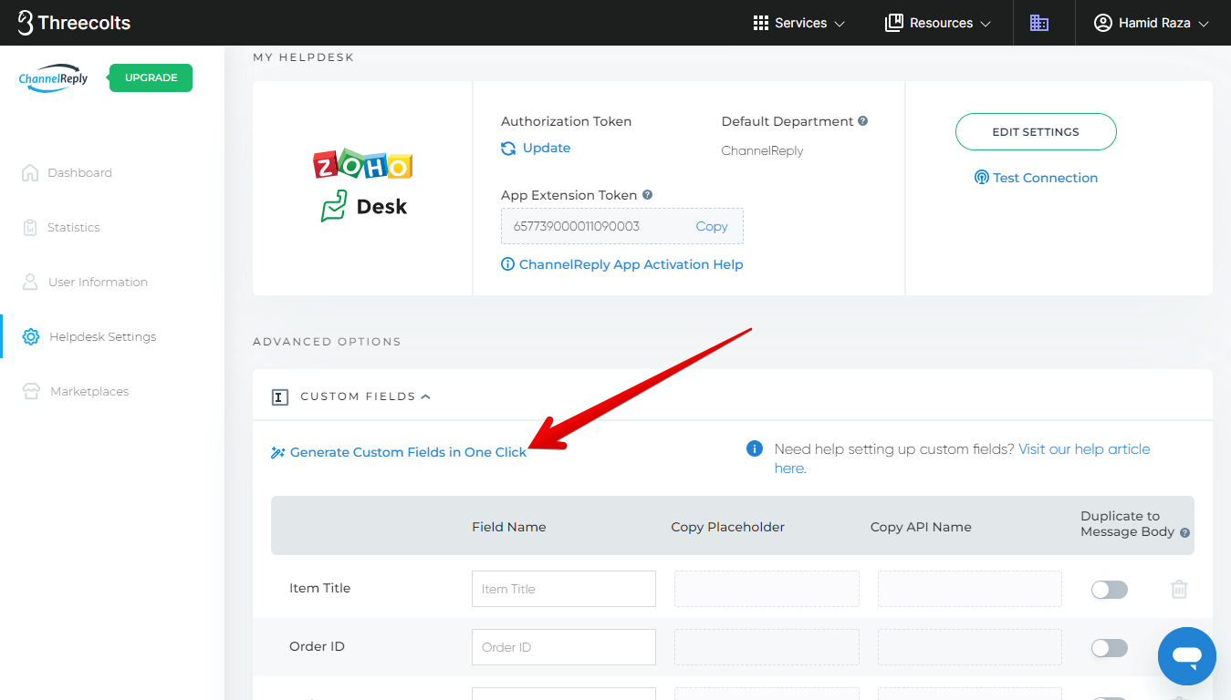 Generate Custom Fields in One Click