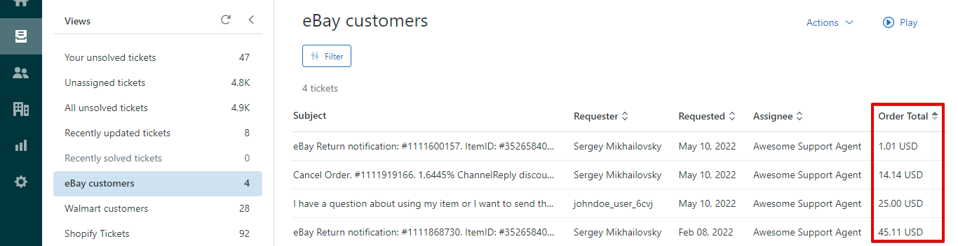 Zendesk View Sorted by Custom Field in Ascending Order