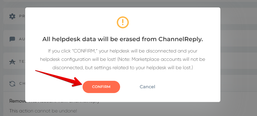 Warning message in ChannelReply