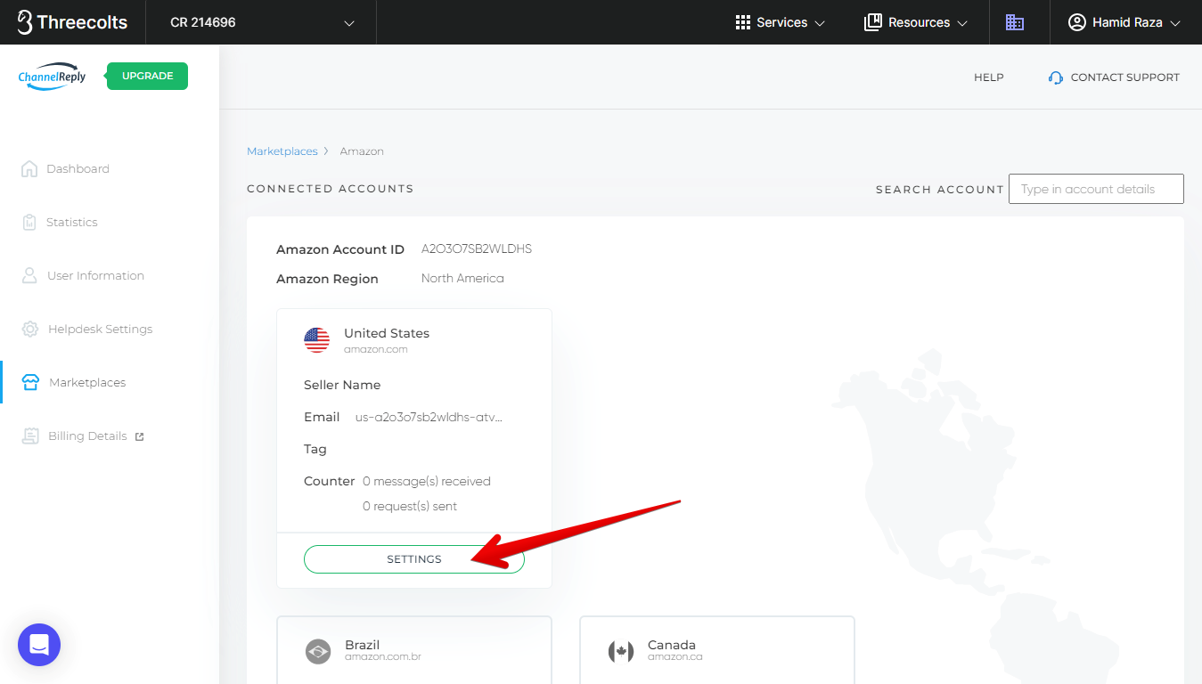 Edit eBay Account in ChannelReply