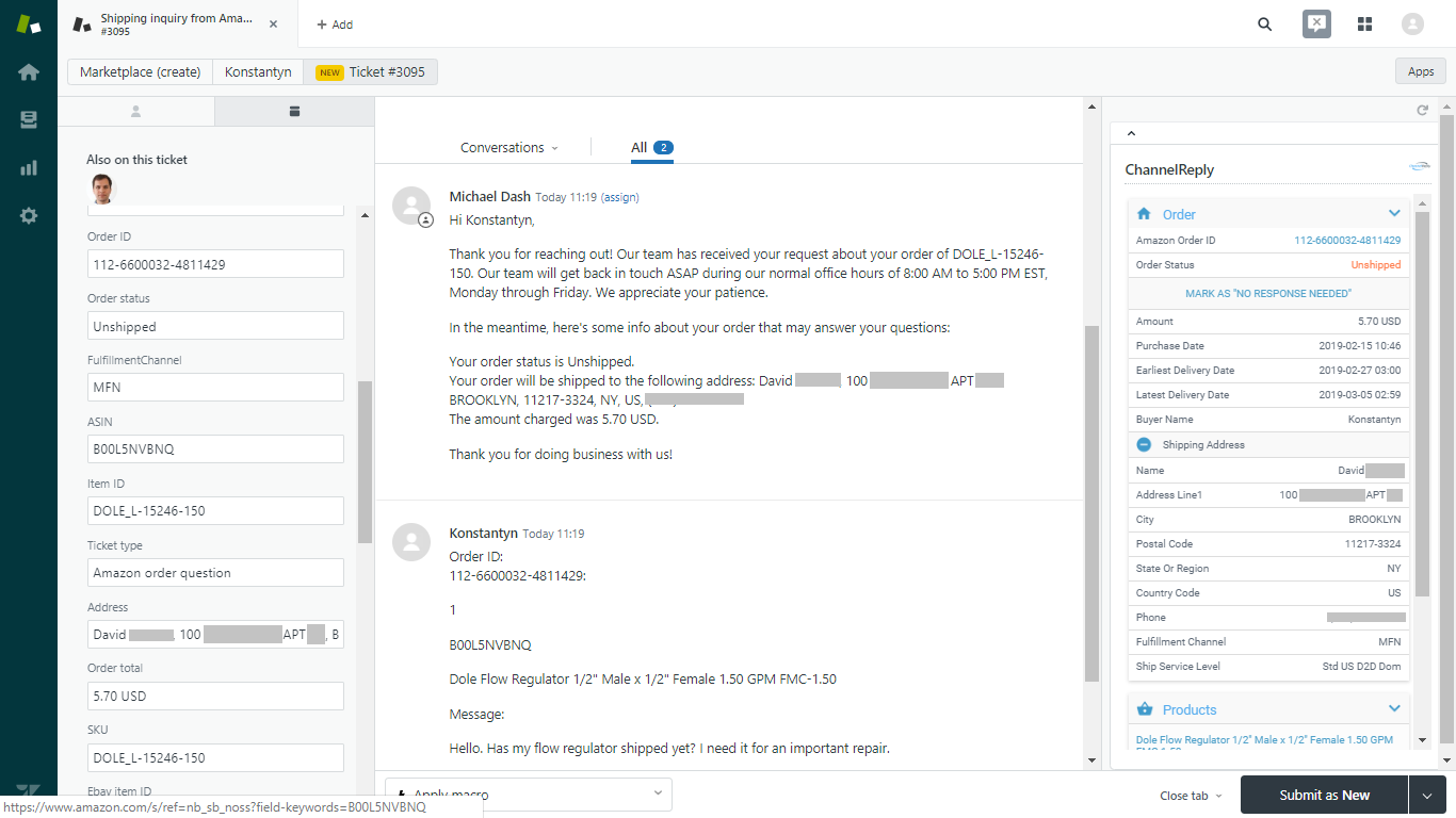 Creating an eBay and Amazon Autoresponder in Zendesk with ChannelReply