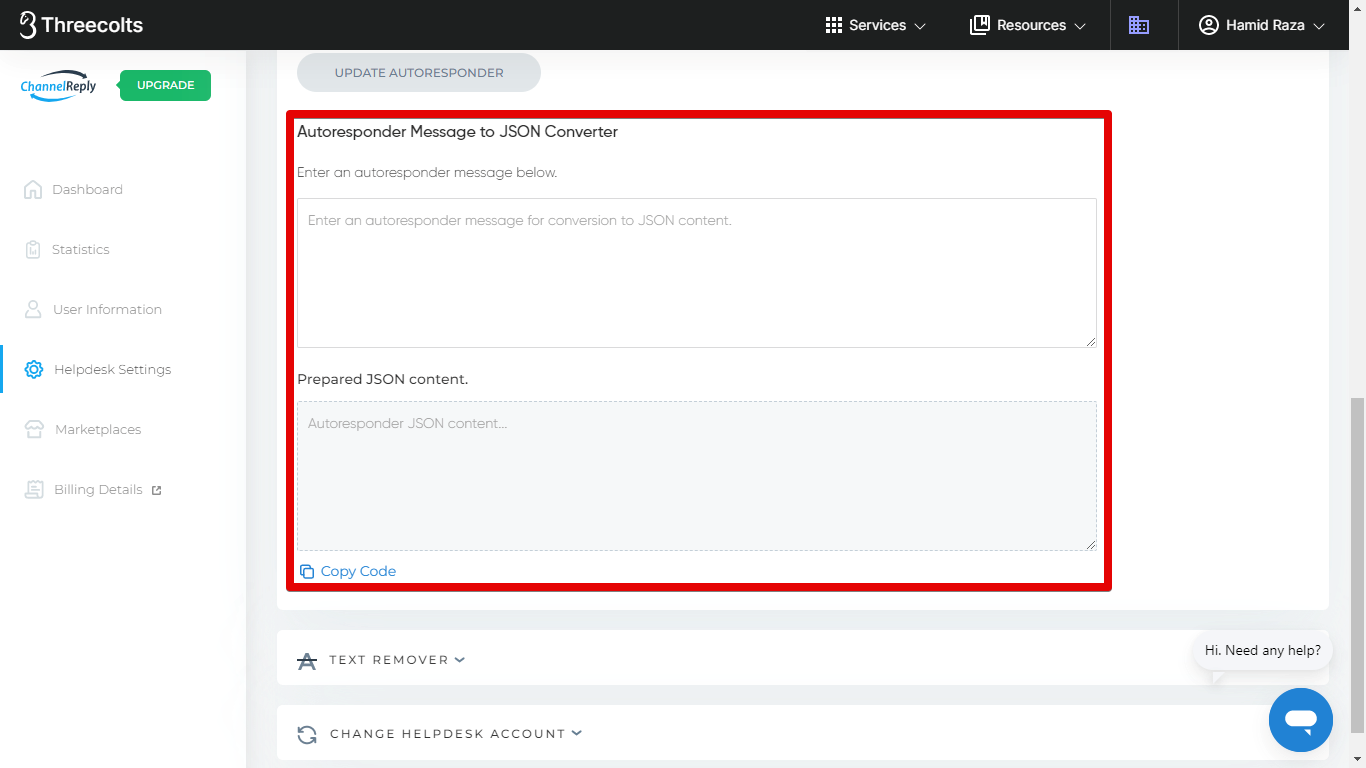 ChannelReply's autoresponder-message-to-JSON converter