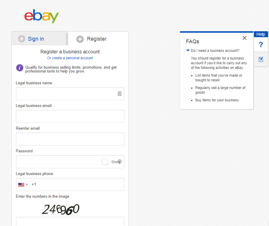 eBay Business Account Benefits 2020