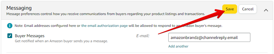 Save Button for Buyer Messages