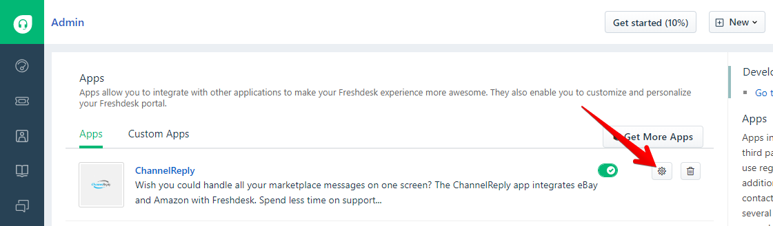 Freshdesk App Settings
