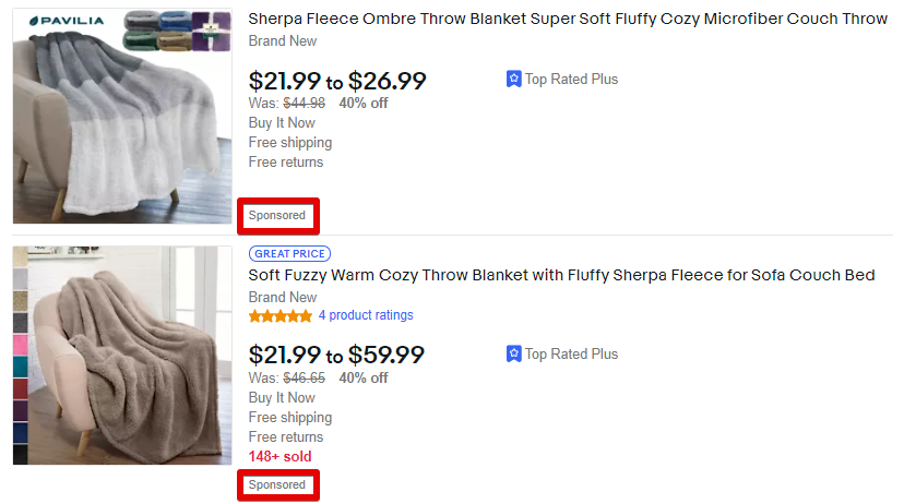 Sponsored Items on eBay