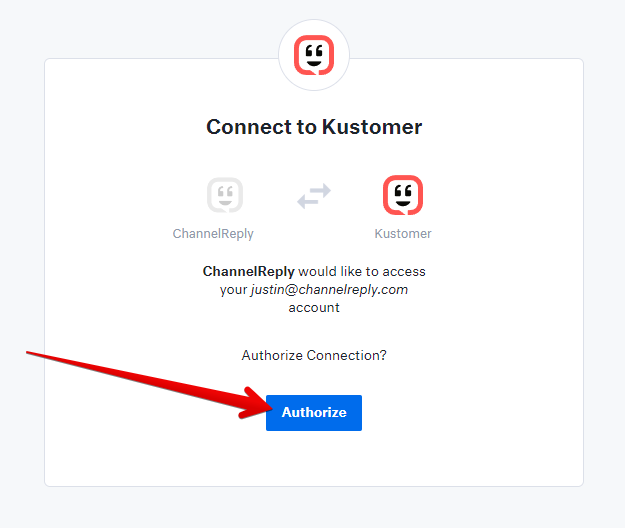 Authorize button
