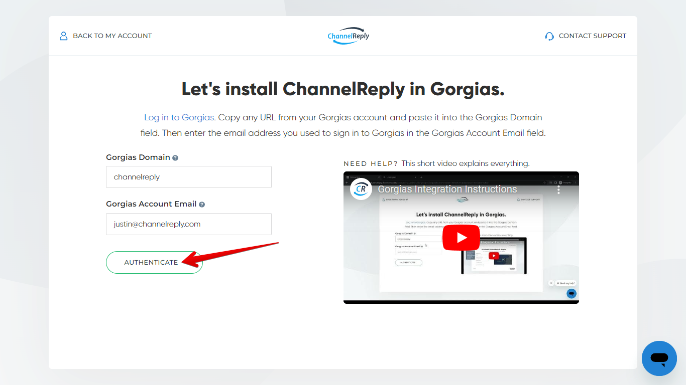 Test Connection Button
