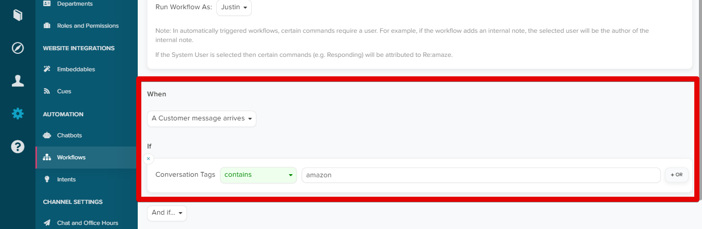 Using ChannelReply Tags in Re:amaze Workflows