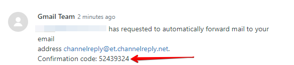 Confirmation code from Gmail in a Zendesk ticket