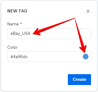 Name field and Color field in Kustomer