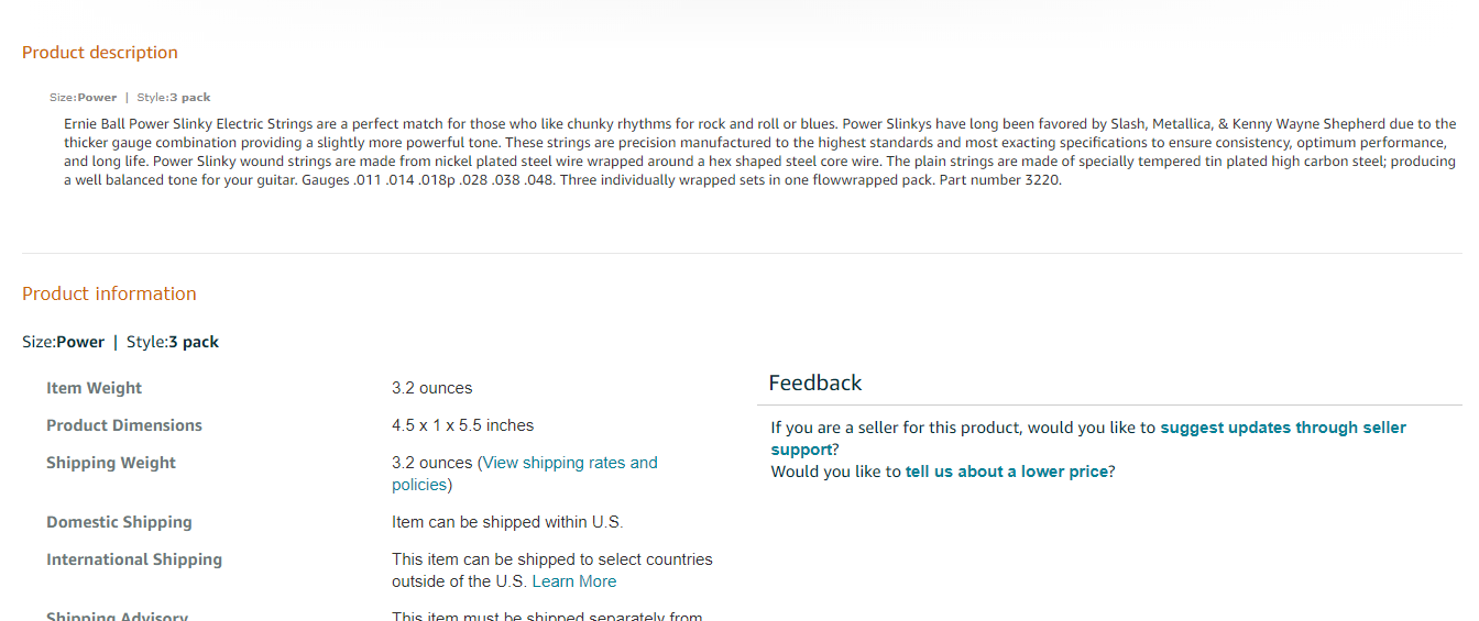 Amazon Product Page Below Fold
