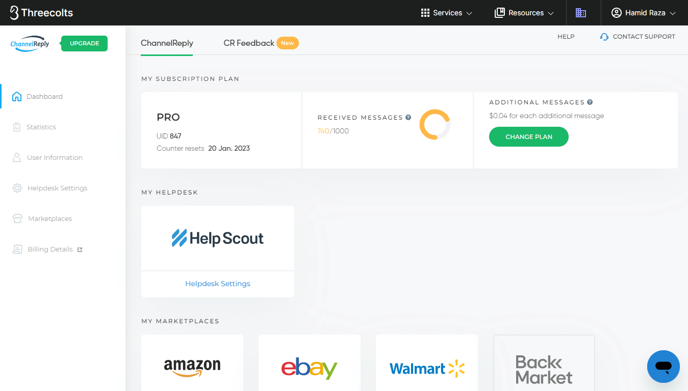 ChannelReply Dashboard