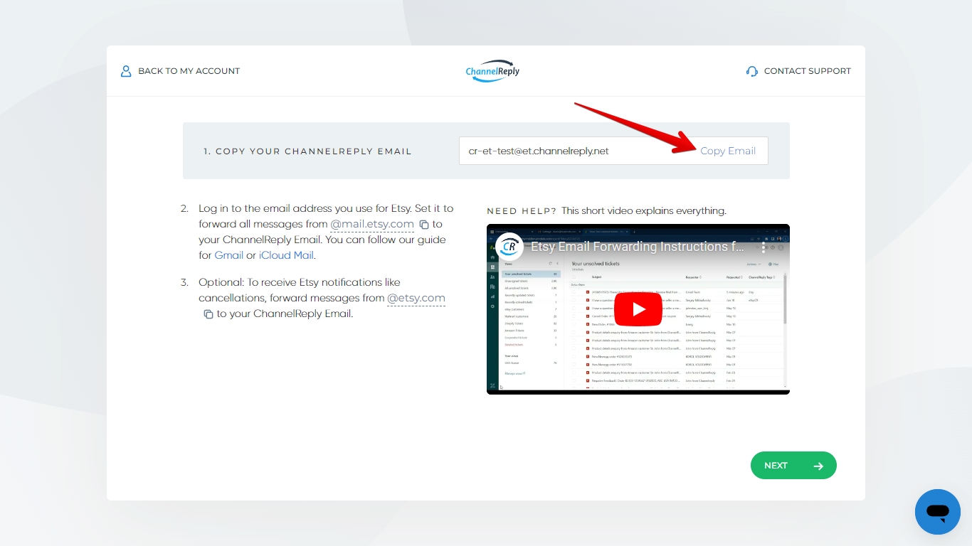 Copy Email field in ChannelReply