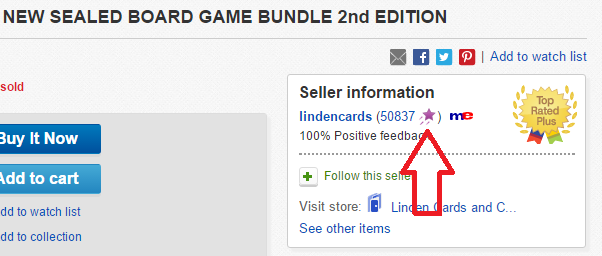Purple Star on eBay